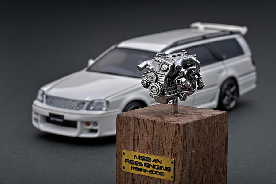 IG2077 1/43 Nissan STAGEA 260RS (WGNC34) Pearl White With Engine ...