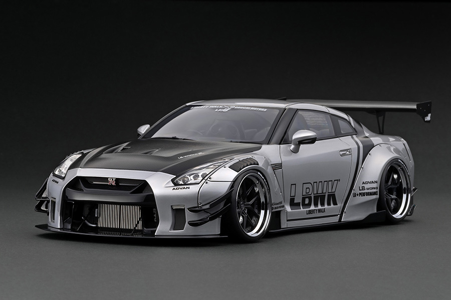 IG2343 1/18 LB-WORKS Nissan GT-R R35 type 2 Silver With Mr. Kato ...