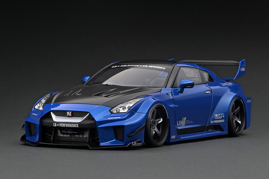 IG2355 1/18 LB-Silhouette WORKS GT Nissan 35GT-RR Blue Metallic