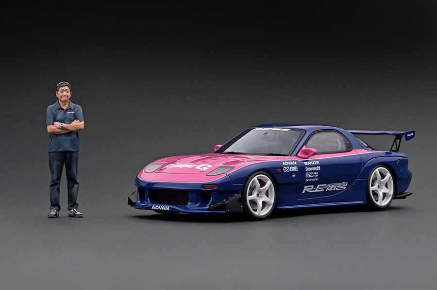 IG2398 1/18 Mazda RX-7 (FD3S) RE Amemiya Blue/Pink With Mr