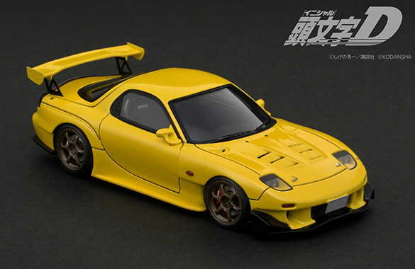 IG2869 1/43 INITIAL D Mazda RX-7 (FD3S) Yellow | LINE UP | [公式 