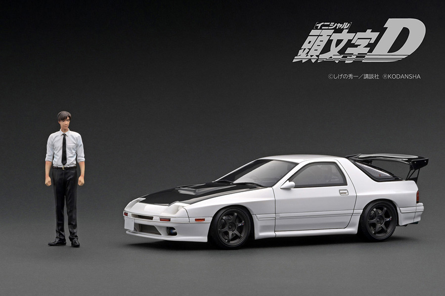 IG2877 1/18 INITIAL D Mazda Savanna RX-7 Infini (FC3S) White With