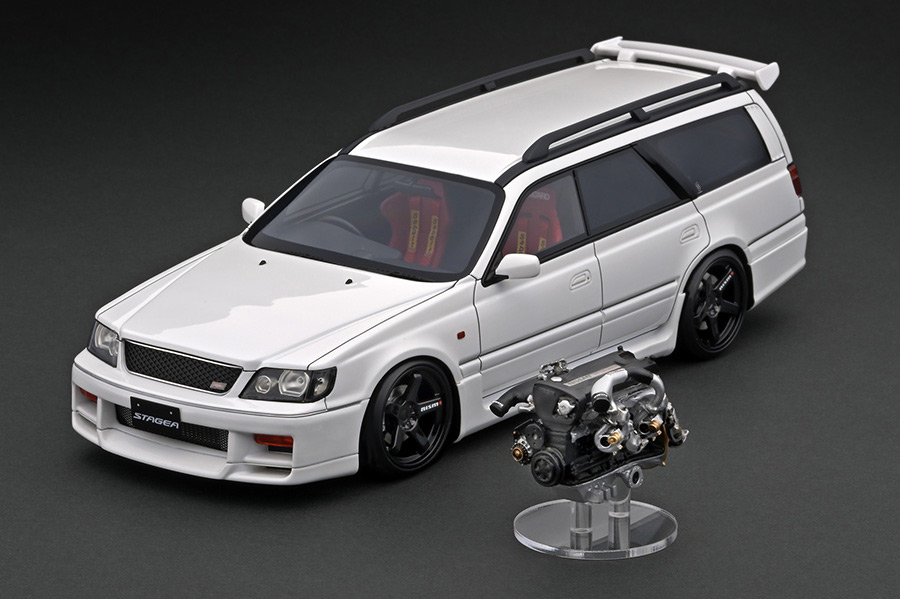 IG2889 1/18 Nissan STAGEA 260RS (WGNC34) White With Engine | LINE 
