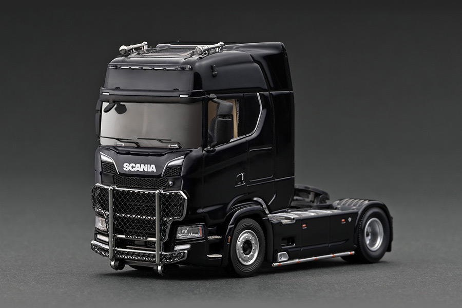 TK-KF037-3 1/64 Scania transport vehicle Black ※トレーラーヘッド セミトレーラー セット  LINE UP [公式] ignition model すべてはミニチュアカーコレクターのために。